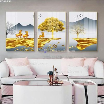 File in trần File bộ tranh treo hiện đại HD40259 (bản gốc) bầu trời