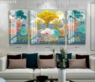 File tranh File bộ tranh treo hiện đại HD40279 (gốc) chủ đề động vật