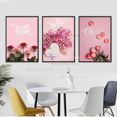 File gốc File bộ tranh treo hiện đại HD40371 (in tráng gương) ốp tường