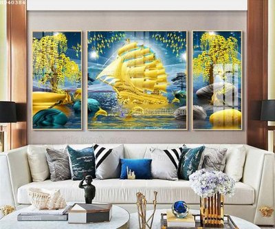 File tranh File bộ tranh treo hiện đại HD40384 (gốc) chủ đề động vật