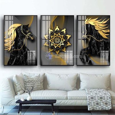 File gốc File bộ tranh treo hiện đại HD40389 (in mica) trang trí