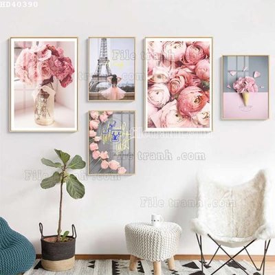 File PSD File bộ tranh treo hiện đại HD40390 (bản gốc) dễ dàng edit