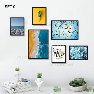 Hình ảnh file gốc File bộ tranh treo hiện đại HD40391 cho in UV