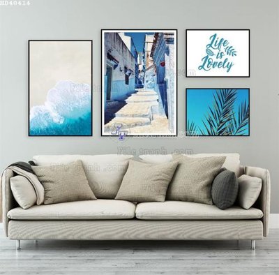 File tranh File bộ tranh treo hiện đại HD40414 (file gốc) chuẩn màu in