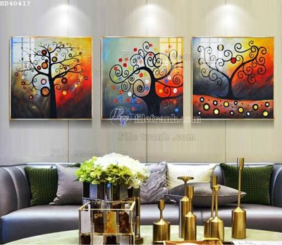 Tải file File bộ tranh treo hiện đại HD40417 (gốc) chủ đề tôn giáo