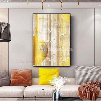 File gốc File bộ tranh treo hiện đại HD40420 (in mica) làm quà tặng