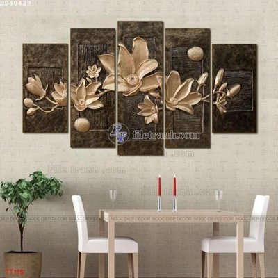 File tranh gốc in trần nhà File bộ tranh treo hiện đại HD40429 3D