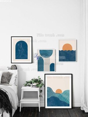 File gốc File bộ tranh treo hiện đại HD40434 (PNG) không nền chất lượng