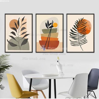 Tải file tranh gốc File bộ tranh treo hiện đại HD40494 chất lượng cao