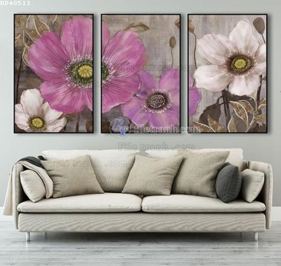 File tranh File bộ tranh treo hiện đại HD40511 (file gốc) chủ đề phong thủy