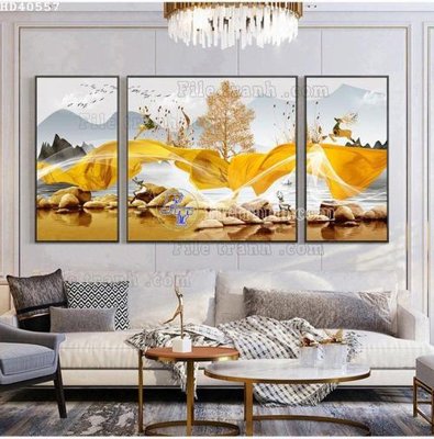 File gốc in tráng gương File bộ tranh treo hiện đại HD40557 chi tiết