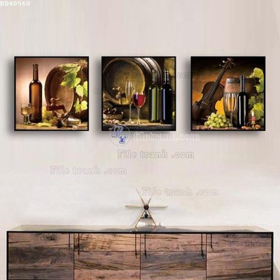 Tải file File bộ tranh treo hiện đại HD40560 (gốc) chủ đề phong thủy