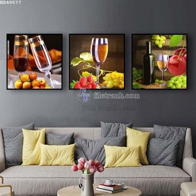 File tranh gốc File bộ tranh treo hiện đại HD40577 chủ đề hiện đại