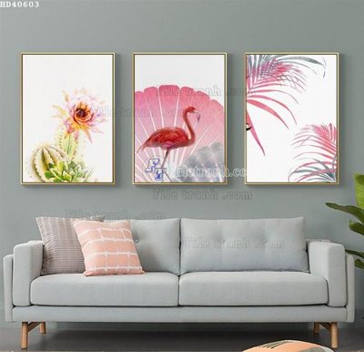 File tranh File bộ tranh treo hiện đại HD40603 (ảnh gốc) in trần 3D