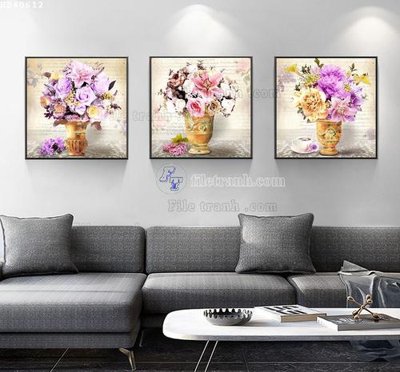 File gốc File bộ tranh treo hiện đại HD40612 (cho in ấn) độc quyền