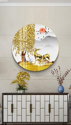 File gốc File bộ tranh treo hiện đại HD40646 (in tráng gương) sang trọng