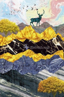 File gốc File bộ tranh treo hiện đại HD40684 (in 3D) cho trang trí