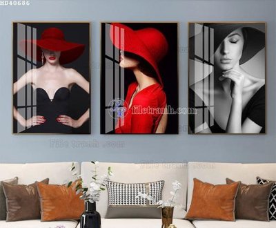 File gốc File bộ tranh treo hiện đại HD40686 (AI/EPS) cho in ấn