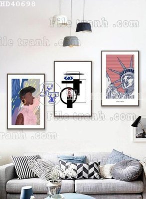 Chi tiết file tranh tráng gương File bộ tranh treo hiện đại HD40698 (ảnh gốc)