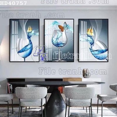 Tải file gốc File bộ tranh treo hiện đại HD40757 (in khổ lớn) không vỡ