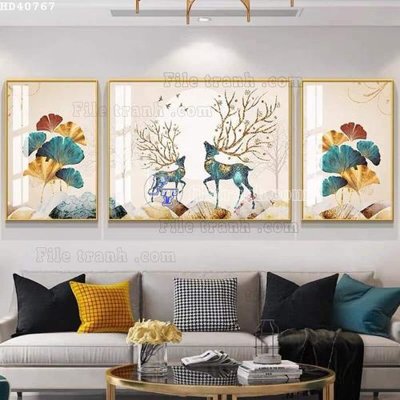 File gốc File bộ tranh treo hiện đại HD40767 (in lụa) tranh thuận buồm