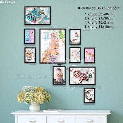 File in ấn File bộ tranh treo hiện đại HD40816 (bản gốc) cao cấp