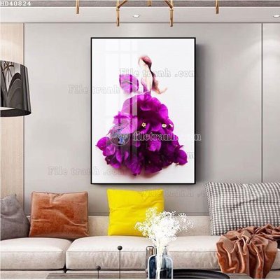 File in trần File bộ tranh treo hiện đại HD40824 (bản gốc) bầu trời