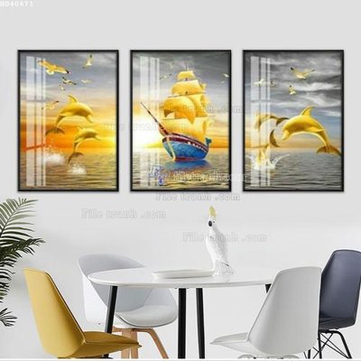 File tranh quảng cáo File bộ tranh treo hiện đại HD40871 (download file gốc)