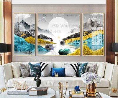 Tải file gốc File bộ tranh treo hiện đại HD40959 (in khổ lớn) không vỡ