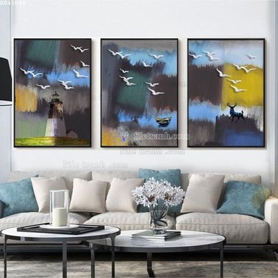 File in trần File bộ tranh treo hiện đại HD41048 (file gốc) chủ đề vũ trụ