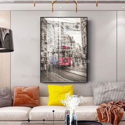 Ảnh gốc File bộ tranh treo hiện đại HD41199 (nét căng) in mica