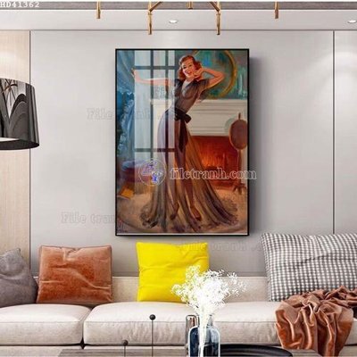 Download file File bộ tranh treo hiện đại HD41362 (gốc) in mica đèn LED