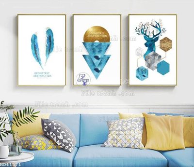 Mua file tranh gốc File bộ tranh treo hiện đại HD41571 tại Filetranh.com