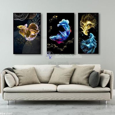 Tải file gốc File bộ tranh treo hiện đại HD41597 (bản PSD) còn layer