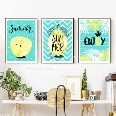 File ảnh File bộ tranh treo hiện đại HD41617 (gốc) in poster