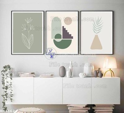 File gốc in ấn File bộ tranh treo hiện đại HD41624 chất lượng vượt trội