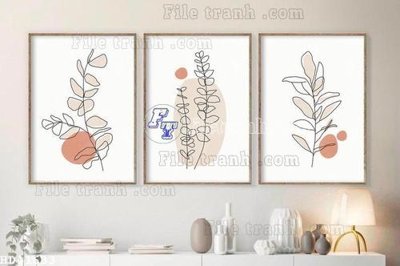 File gốc File bộ tranh treo hiện đại HD41633 (PNG) không nền chất lượng