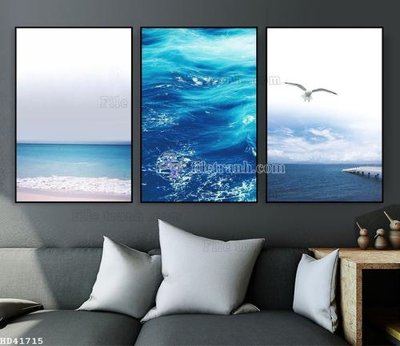 File gốc File bộ tranh treo hiện đại HD41715 (in ấn) màu sắc trung thực