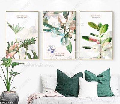 File tranh File bộ tranh treo hiện đại HD41728 (bản gốc) in lụa 3D