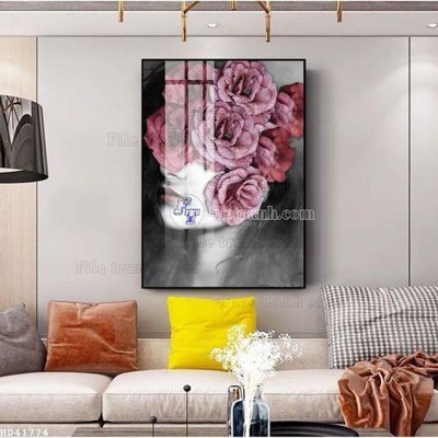 Download file File bộ tranh treo hiện đại HD41774 (gốc) in mica đèn LED