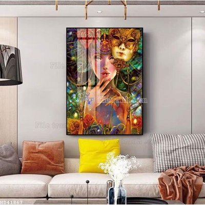 File tranh in tráng gương File bộ tranh treo hiện đại HD41867 (siêu nét)