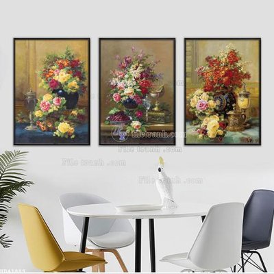 Ảnh gốc file in lụa File bộ tranh treo hiện đại HD41889 chi tiết