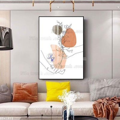 File tranh File bộ tranh treo hiện đại HD41971 (bản gốc) in lụa 5D