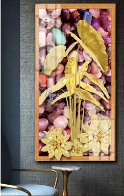 Download file gốc File bộ tranh treo hiện đại HD42005 (in lụa) hoa lá