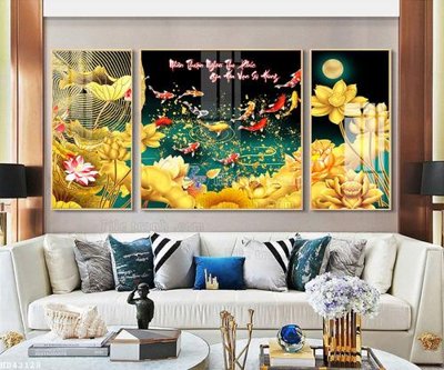 File gốc in ấn File bộ tranh treo hiện đại HD42128 chuẩn màu CMYK