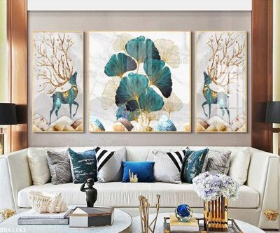 File gốc File bộ tranh treo hiện đại HD42143 (in tráng gương) sang trọng