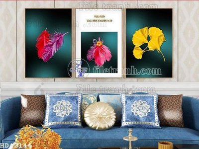 File in trần File bộ tranh treo hiện đại HD42144 (file gốc) phong thủy