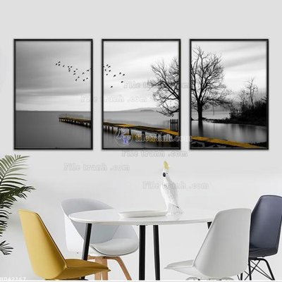 File gốc File bộ tranh treo hiện đại HD42167 (in mica) làm quà tặng