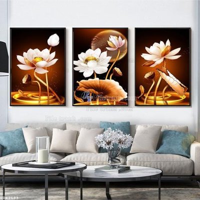 Download file File bộ tranh treo hiện đại HD42183 (gốc) in mica đèn LED