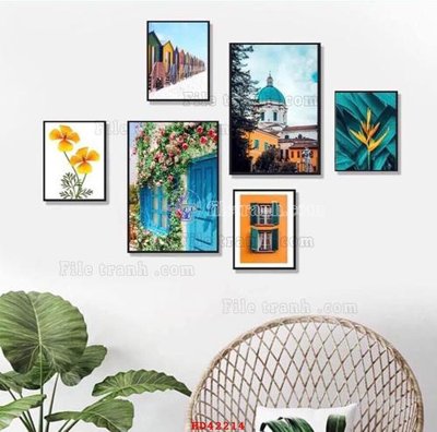 File gốc File tranh hiện đại treo tường HD42214 (PNG) không nền chất lượng